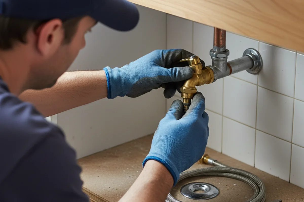 Shutoff valve and fitting work during Faucet and Fixture Repair in Baldwin